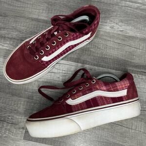 Vans Ward Platform Sneaker Marron Houndstooth Women's 6.5